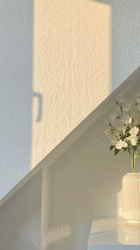 beautiful background photo with warm sunshine, flower, shadow and vase.
