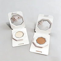 Morong  eco-compostable powder compact with mirror, made from sugarcane fiber