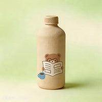 Sugarcane Pulp Molded Bottle - 100% Compostable Eco-Packaging, Customizable